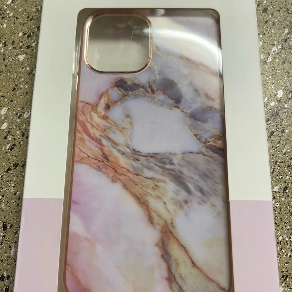 Forever 21 iPhone 12/12 Pro Phone Case Pink, Rose Gold & Multicolored Theme
